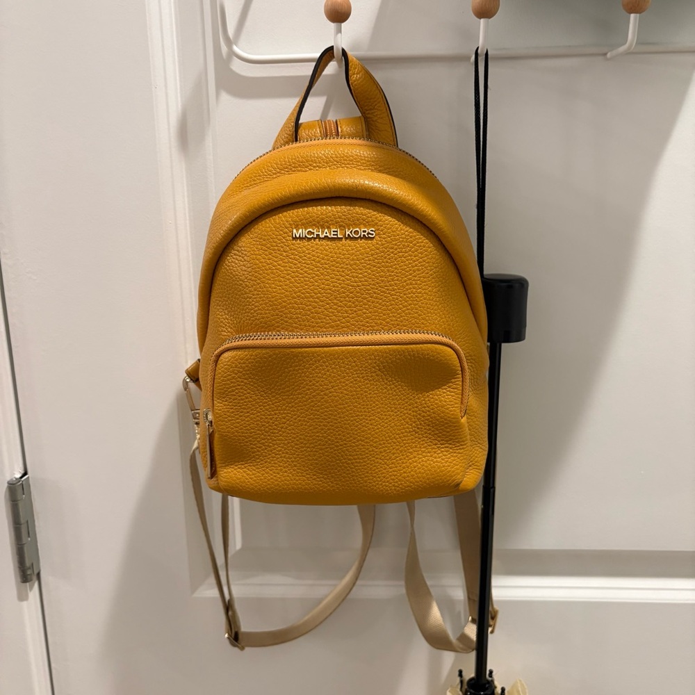 Michael Kors Yellow Leather Backpack